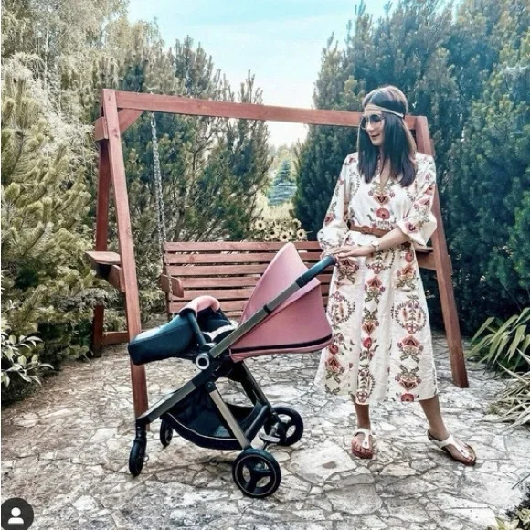 Zara Floral Kaftan Dress Print Midi Linen Cotton Blend XL - Picture 5 of 6